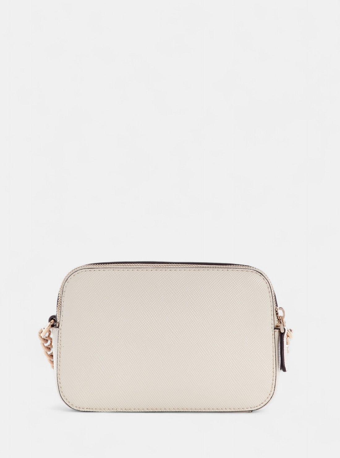 GUESS Womens Beige Noelle Double Zip Camera Crossbody Bag ZG967213 Back View