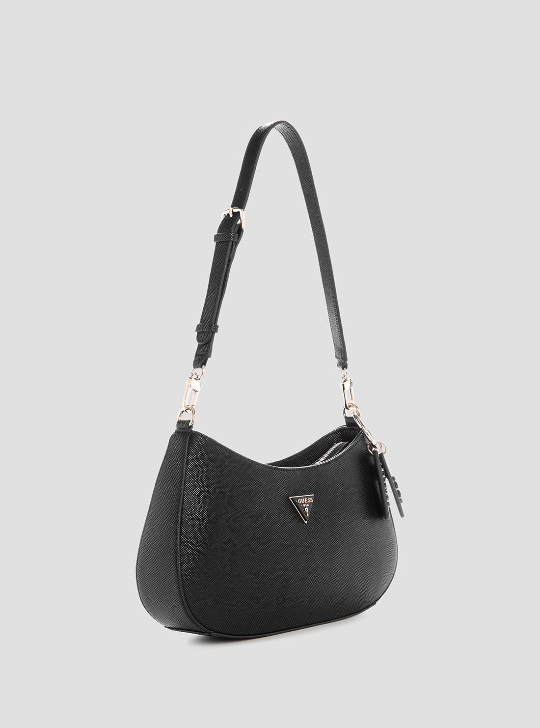 GUESS Womens Black Noelle Shoulder Bag ZG967218 Front Side View
