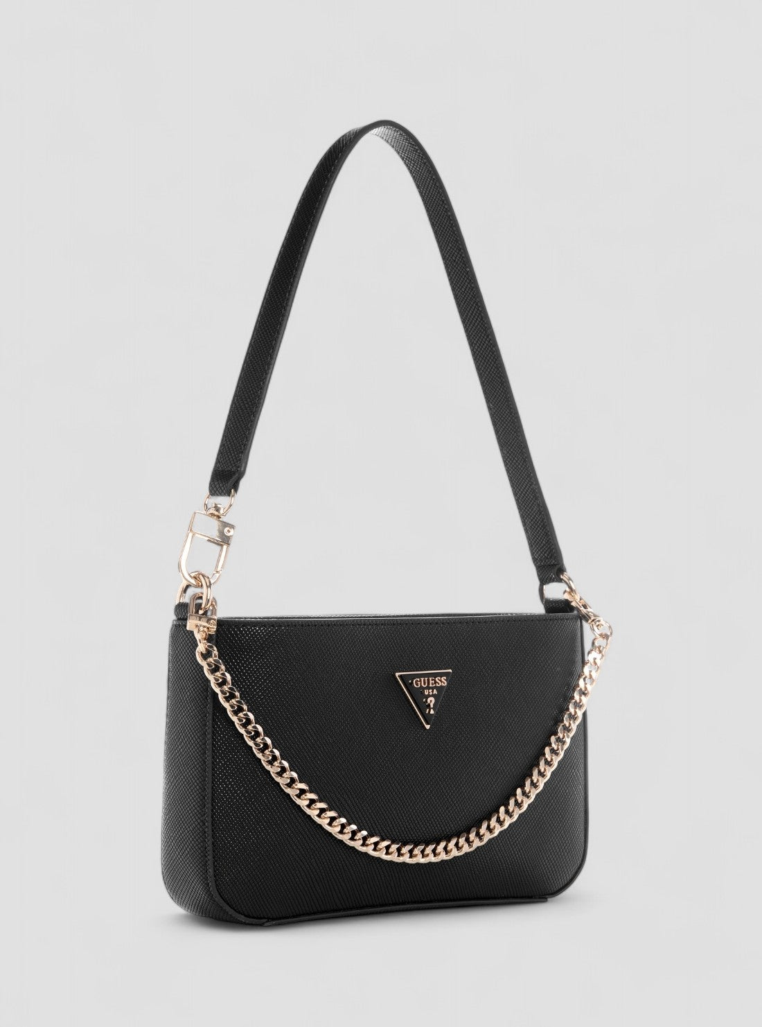 GUESS Womens Black Noelle Mini Top Shouder Bag ZG967272 Front Side View