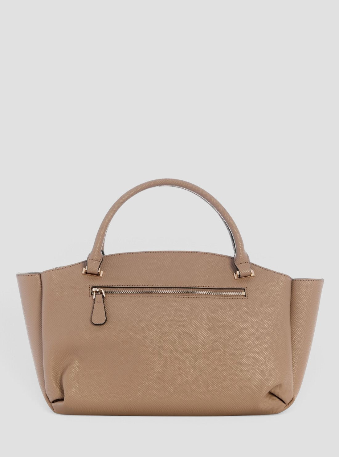 GUESS Womens Beige Gilda 3 Compartment Satchel Bag ZG974706 Back View