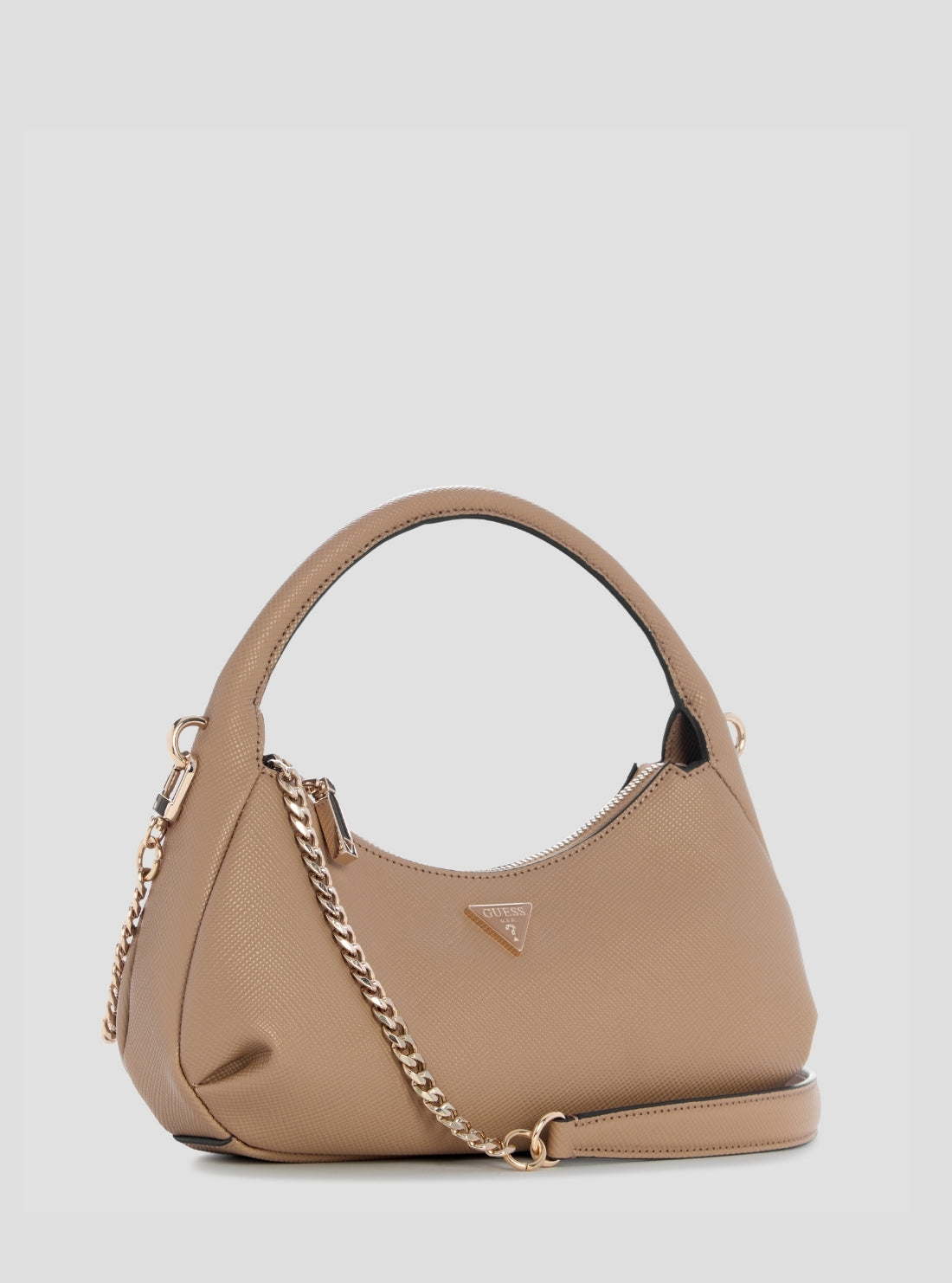 GUESS Womens Beige Gilda Mini Hobo Bag ZG974773 Side View