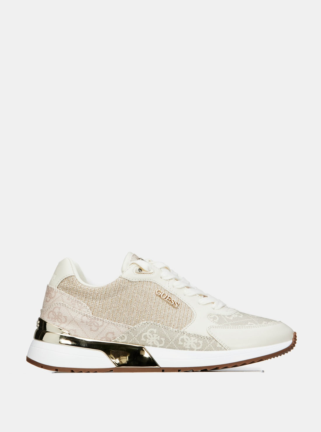 GUESS Cream Logo Low-Top Sneakers side view