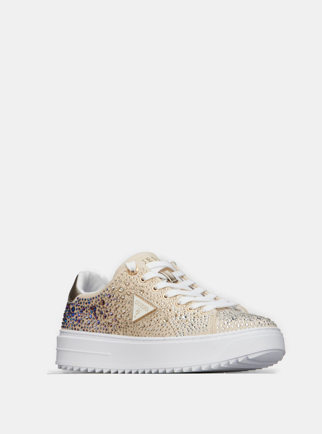 GUESS Gold Denesa Low-Top Sneakers front view