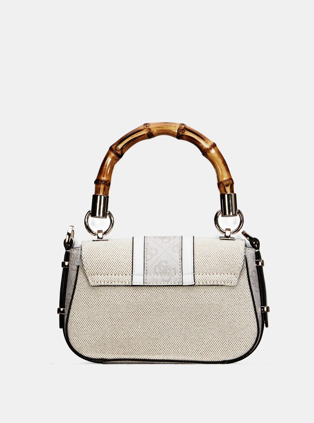 Beige Logo Kerima Bamboo Mini Bag back view