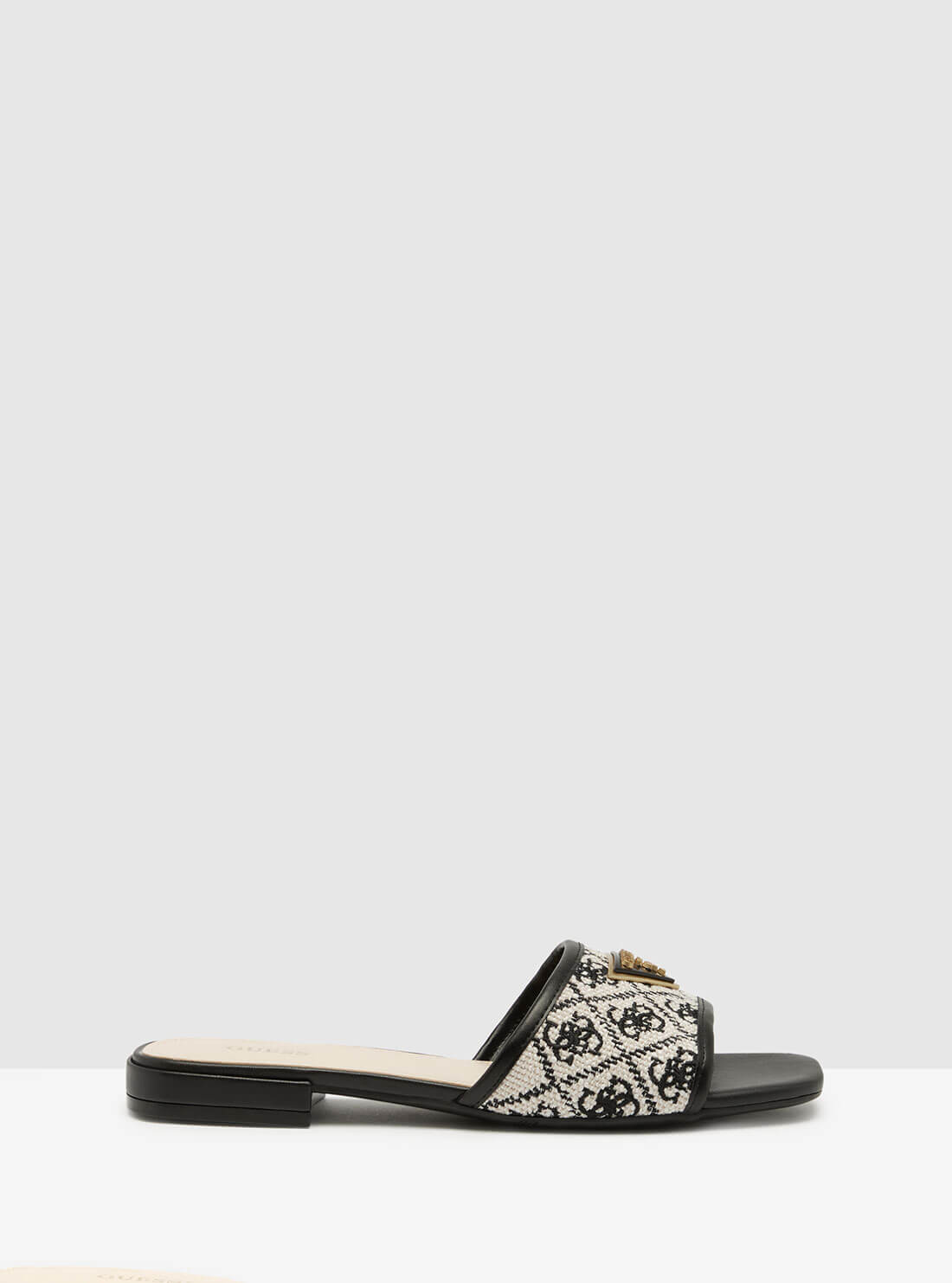 Black Logo Tamelia Slides | GUESS Women's Shoes | Front view