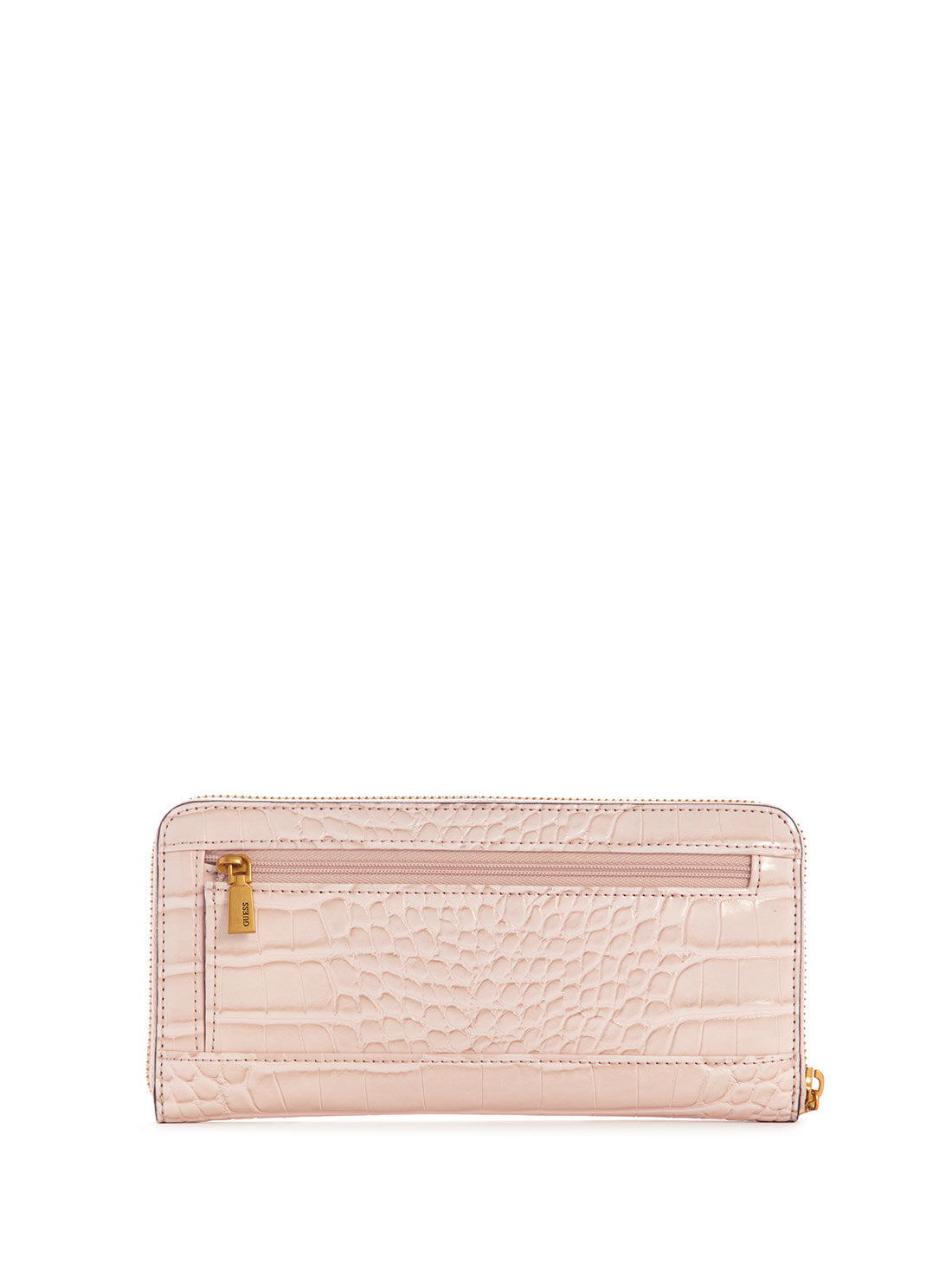 Pale Rose Croco Laurel Large Wallet
