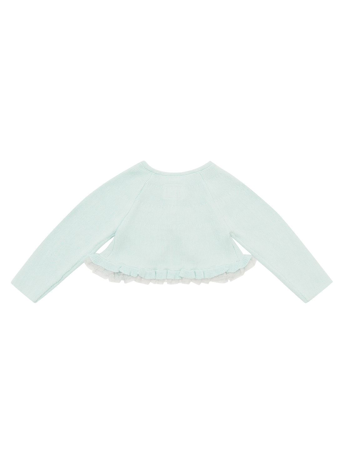 GUESS Baby Girl Bebe Blue Knit Cardigan (0-12m) A3RR00Z34G0 Back View