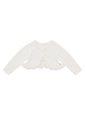 GUESS Baby Girl White Knit Cardigan (0-12m) A3RR00Z34G0 Front View
