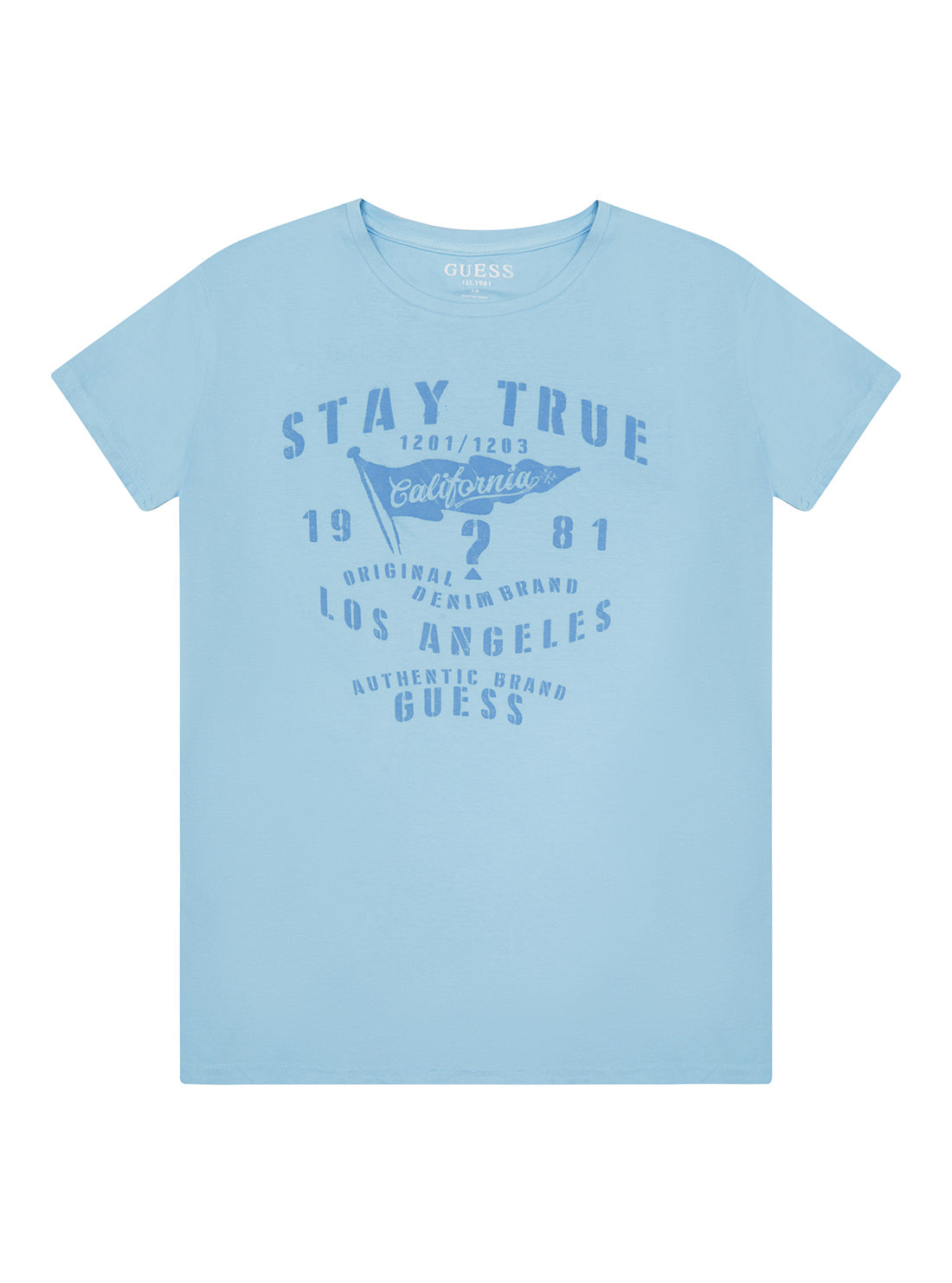 GUESS Big Boys Blue Stay True California T-Shirt (7-16) L2RI29K8HM0 Front View
