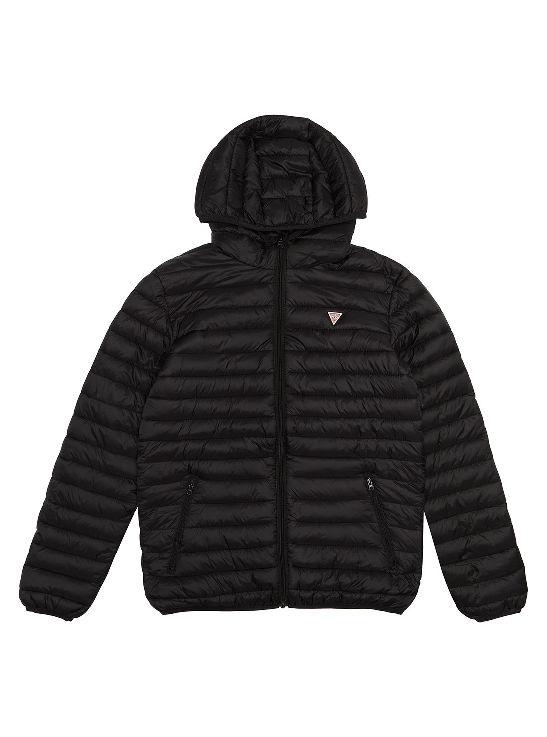 GUESS Big Kids Black Padded Jacket (7-16) H93J00WCAO0 Front View