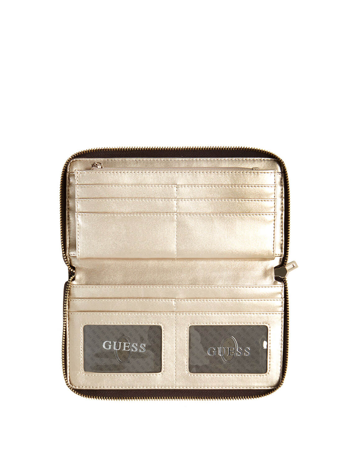 GUESS Womens  Brown Noelle Cheque Organiser Wallet ZG787963 Inside View