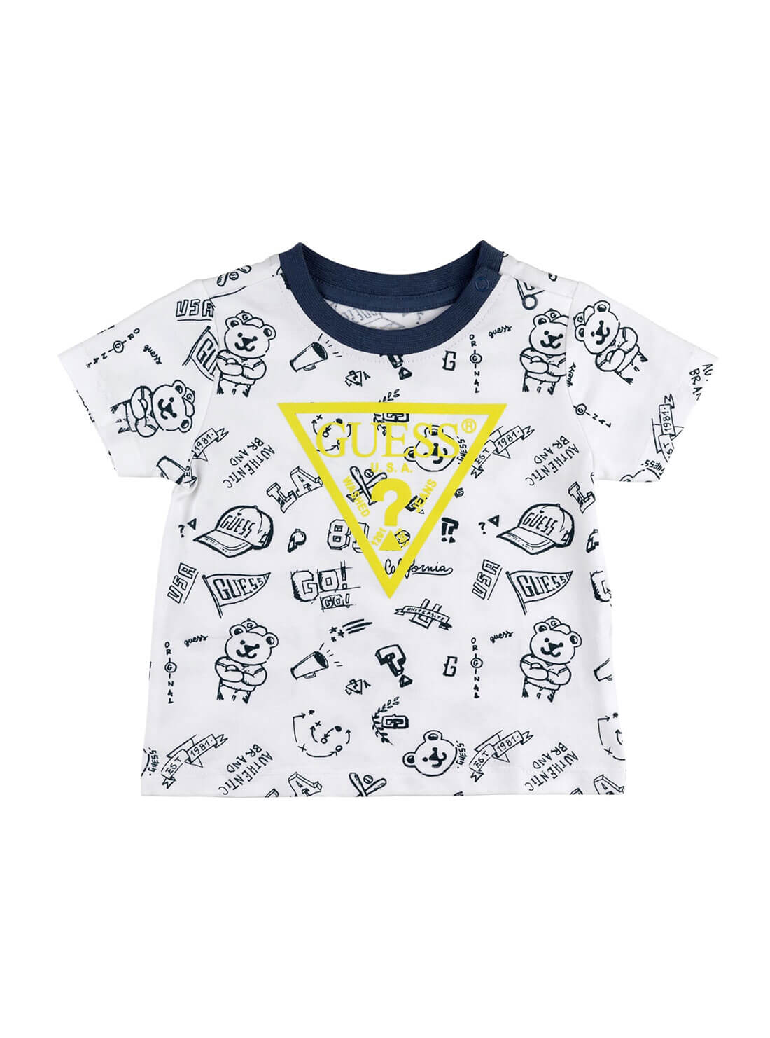 GUESS Kids Baby Boy Blue Drop Logo T-Shirt (6-18m) I2RI00K8HM0 Front View