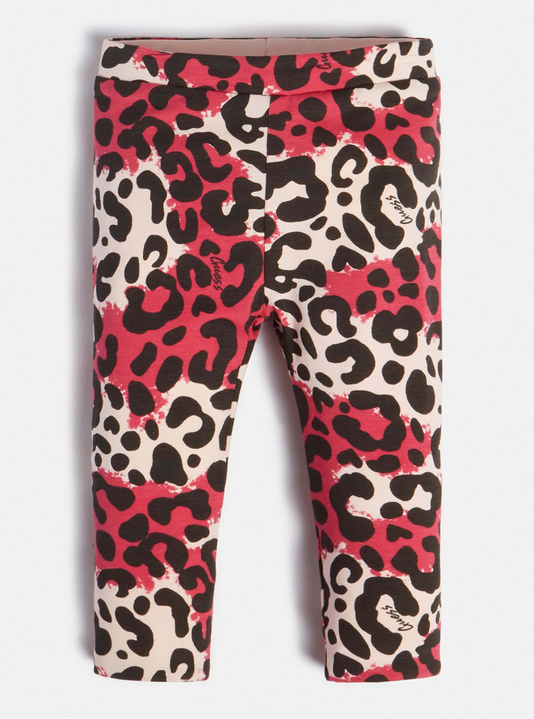 GUESS Kids Pink Leopard Reversible Leggings (2-7) Front View