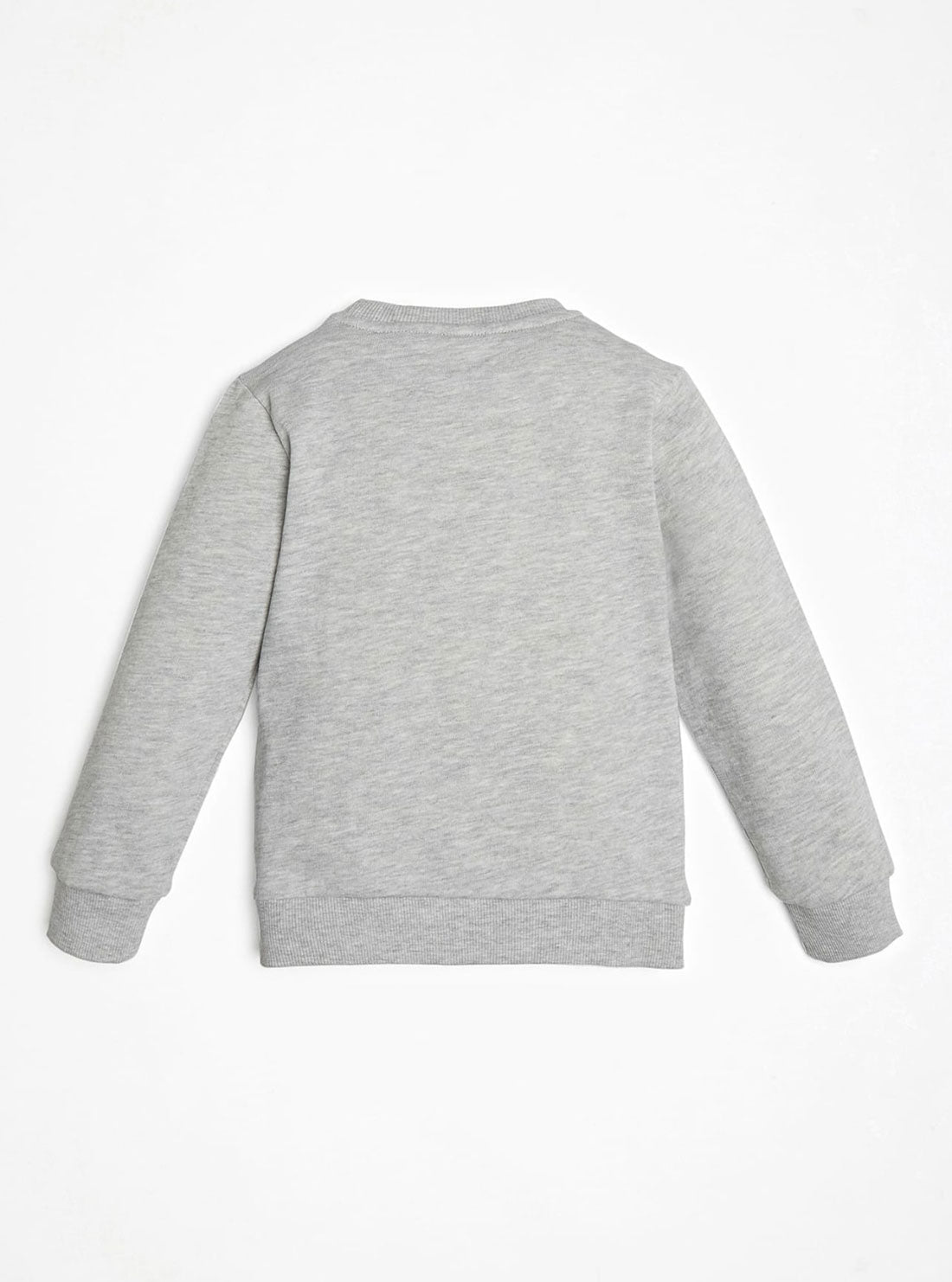 GUESS Long Sleeve Fleece Pullover Boys Grey Top back view