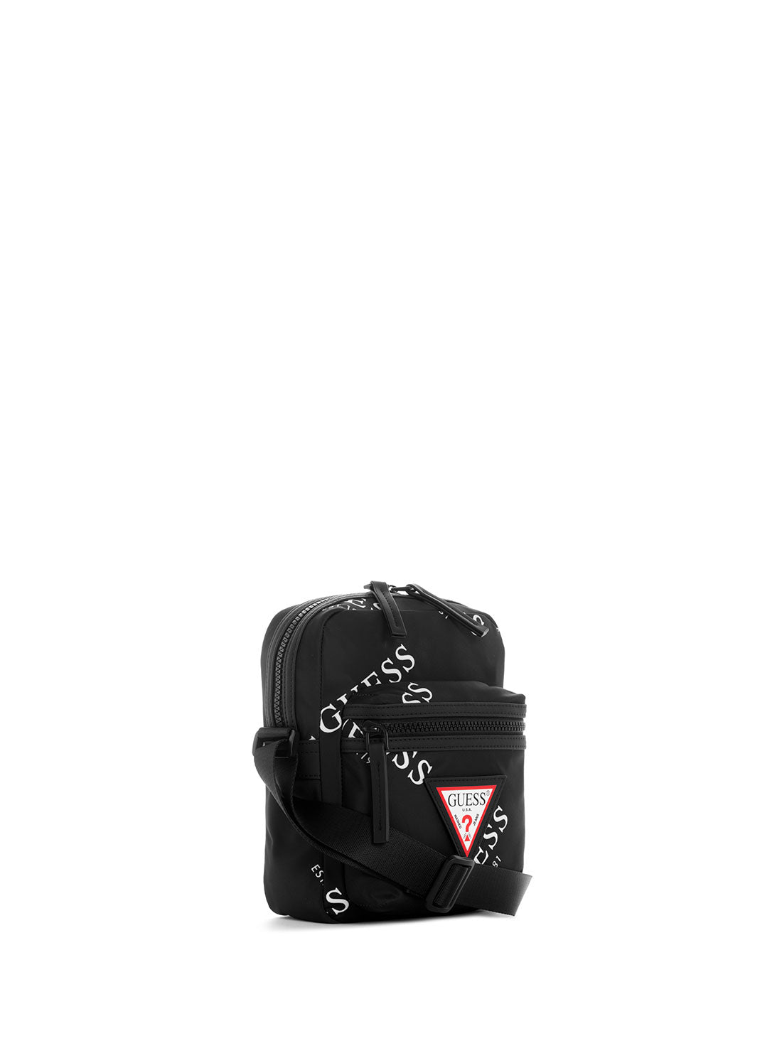 GUESS Men's Black Originals Logo Camera Bag TL703191 Front Side View