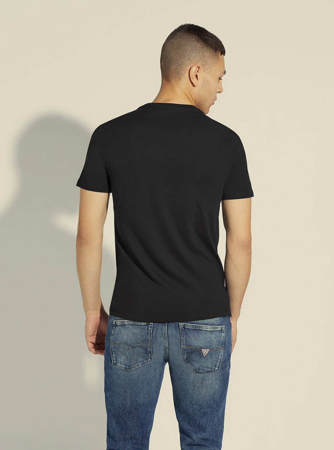 Black V-Neck Core Logo T-Shirt