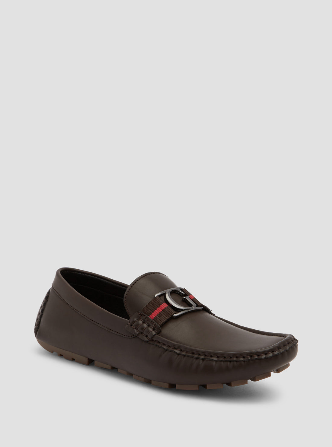 GUESS Men's Brown Askers Loafers ASKERS Front View