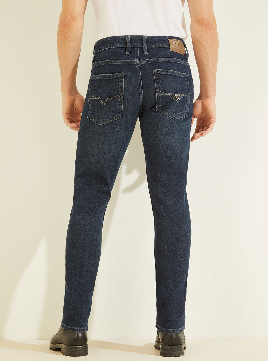 Eco Mid-Rise Slim Tapered Denim Jeans In Blackwater Wash