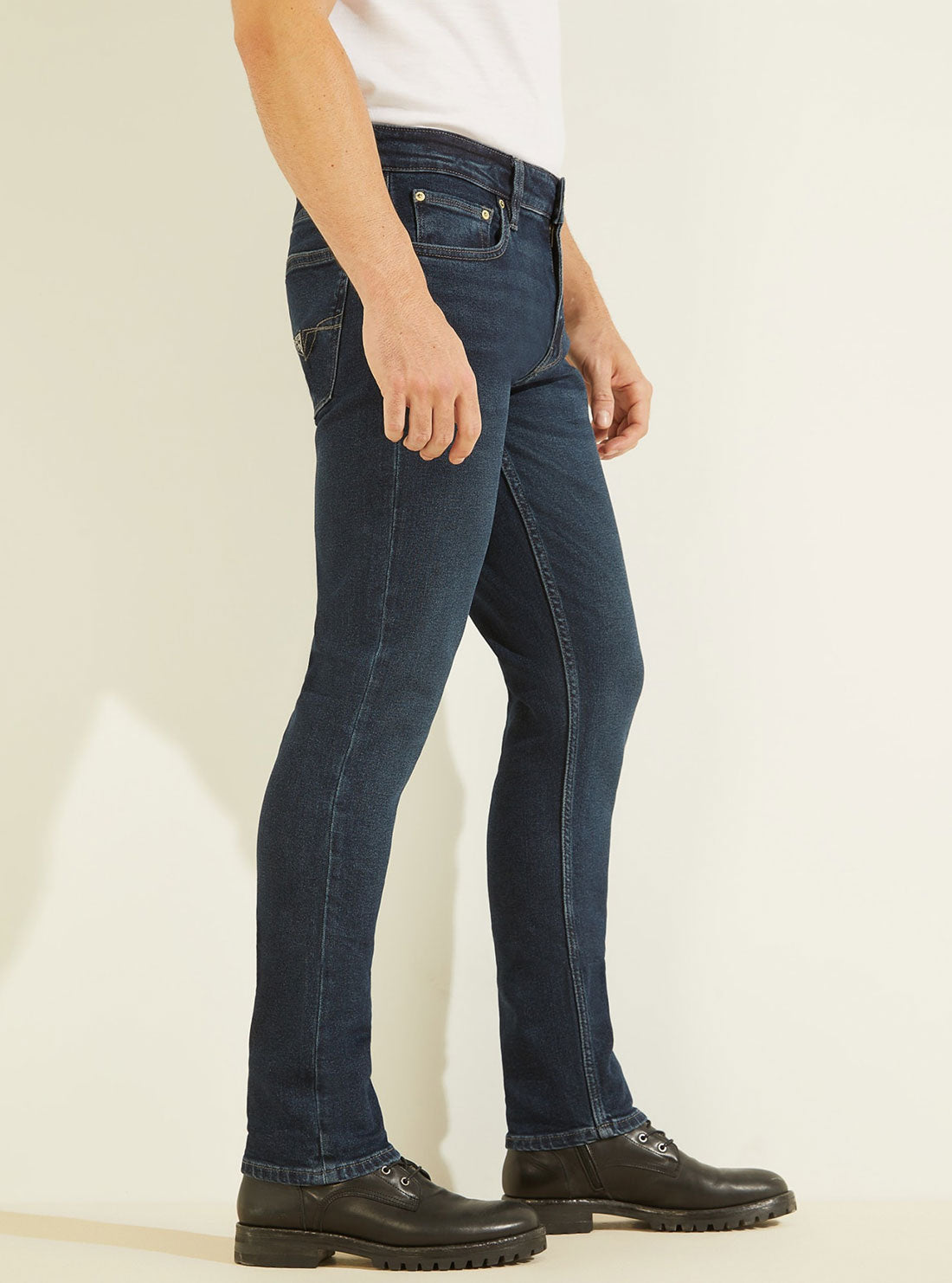 Eco Mid-Rise Slim Tapered Denim Jeans In Blackwater Wash