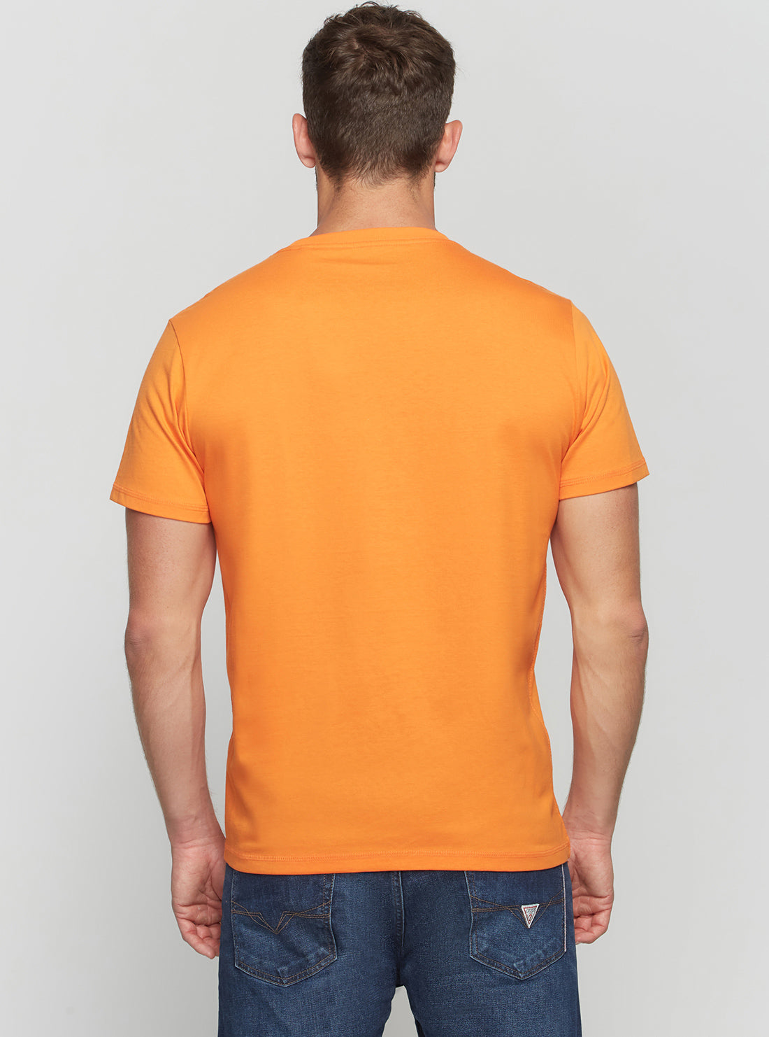 GUESS Men's Eco Orange Gad Logo T-Shirt M2BI33K8FQ4 Back View