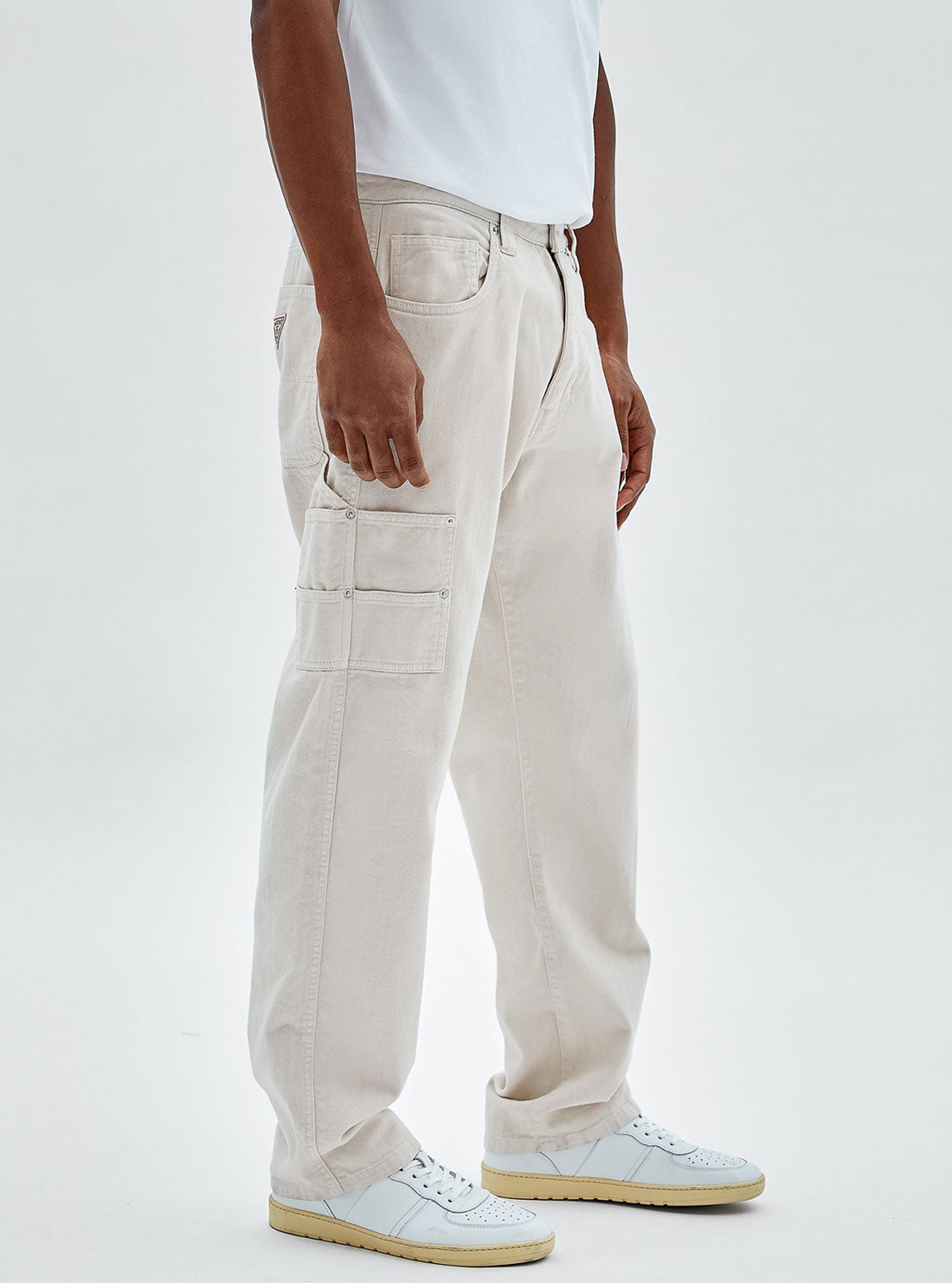 GUESS Men's Guess Originals Cream Hills Carpenter Pants M2YG37WEPL0 side View