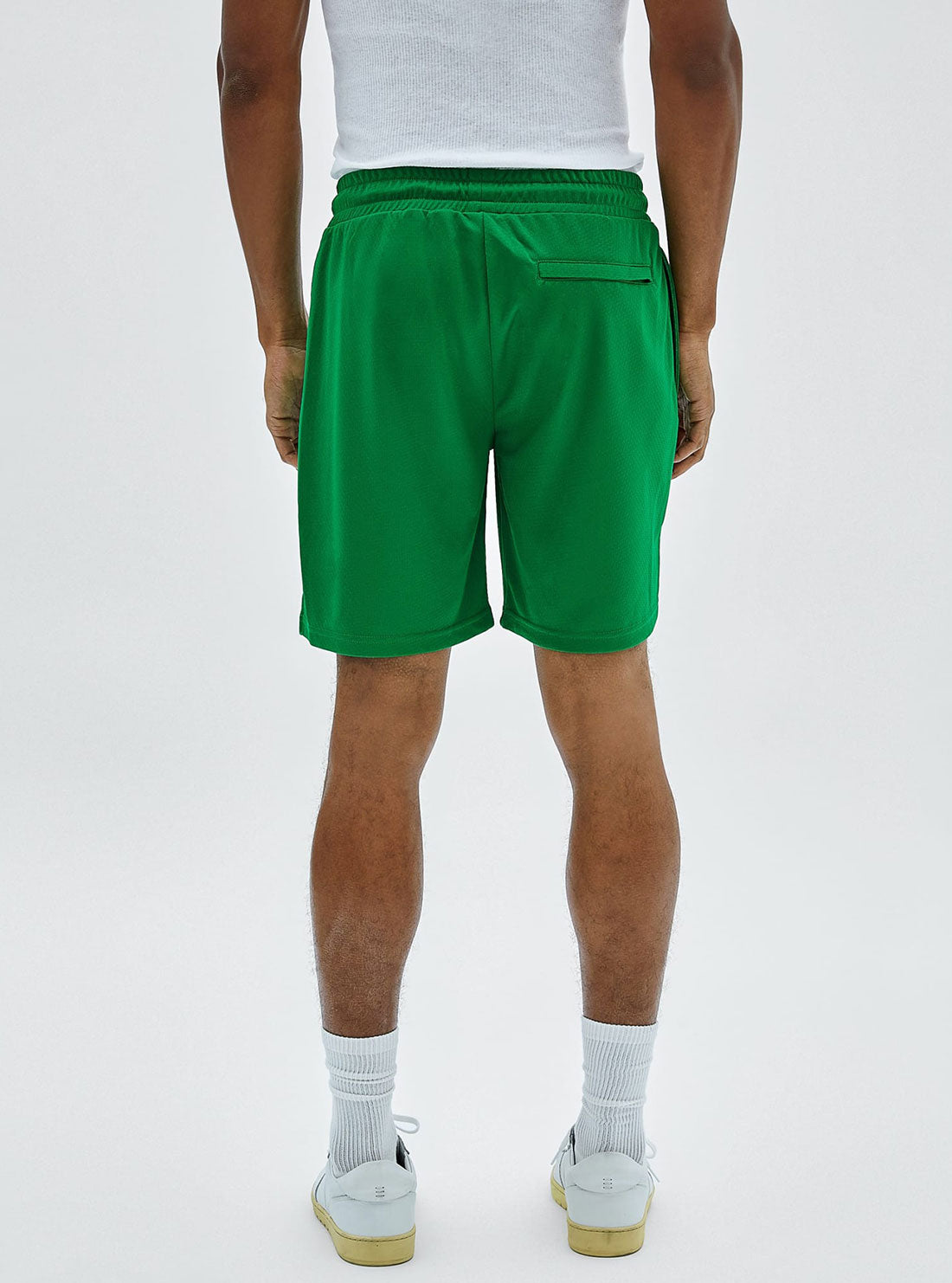 GUESS Men's Guess Originals Green Sonic Mesh Shorts M2YQ25K9HZ0 Back View