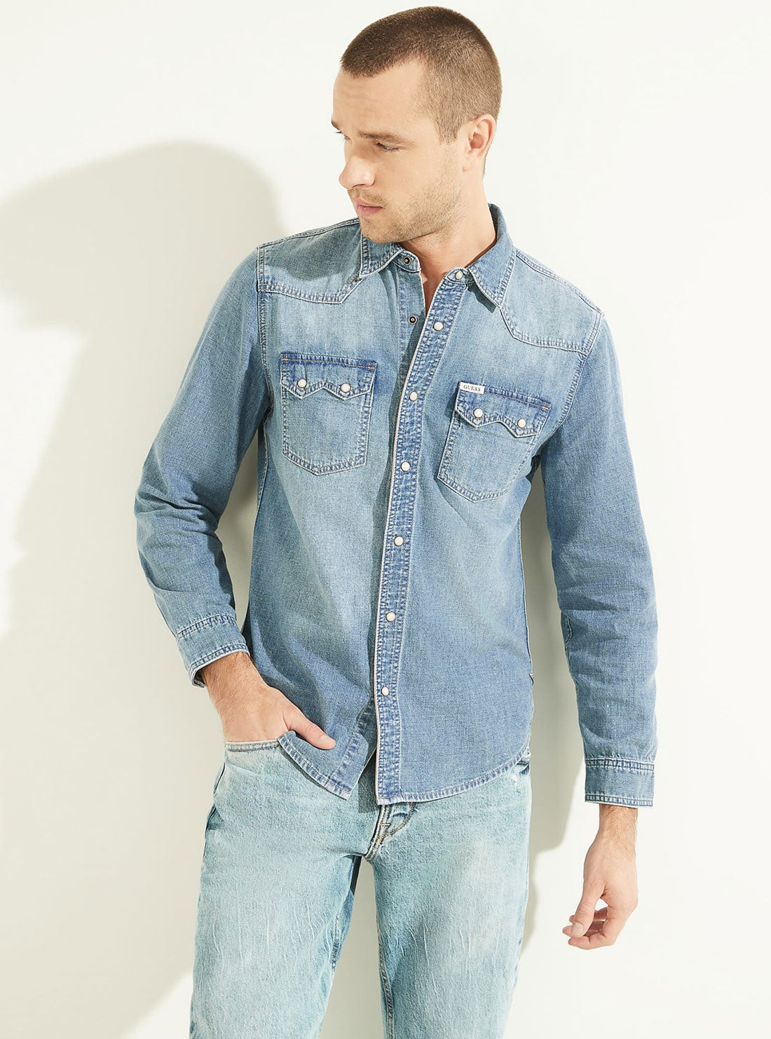 Traverse Regular Western Denim Shirt