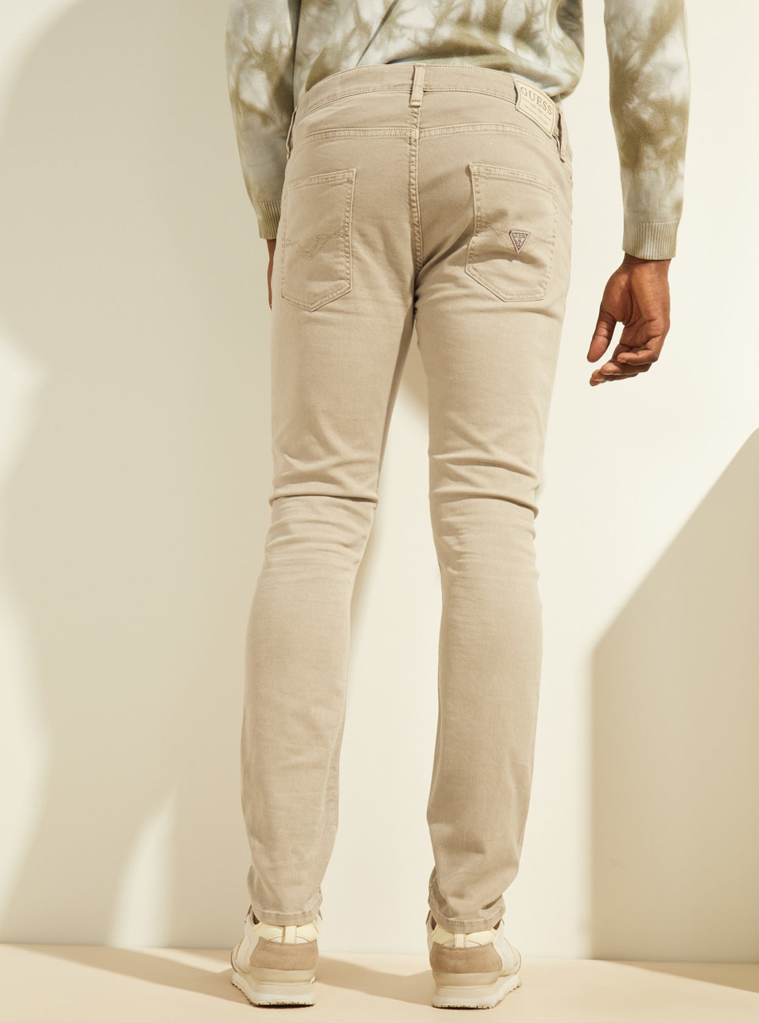 GUESS Mens Eco Chris Skinny Denim Jeans in Impact Grey M2RA27WECW1 Back View