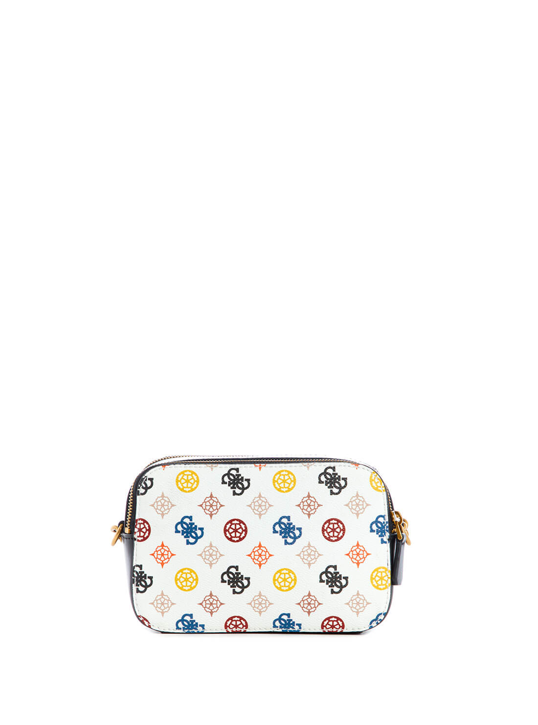GUESS Womens White Multi Noelle Crossbody Camera Bag PW787914 Back View