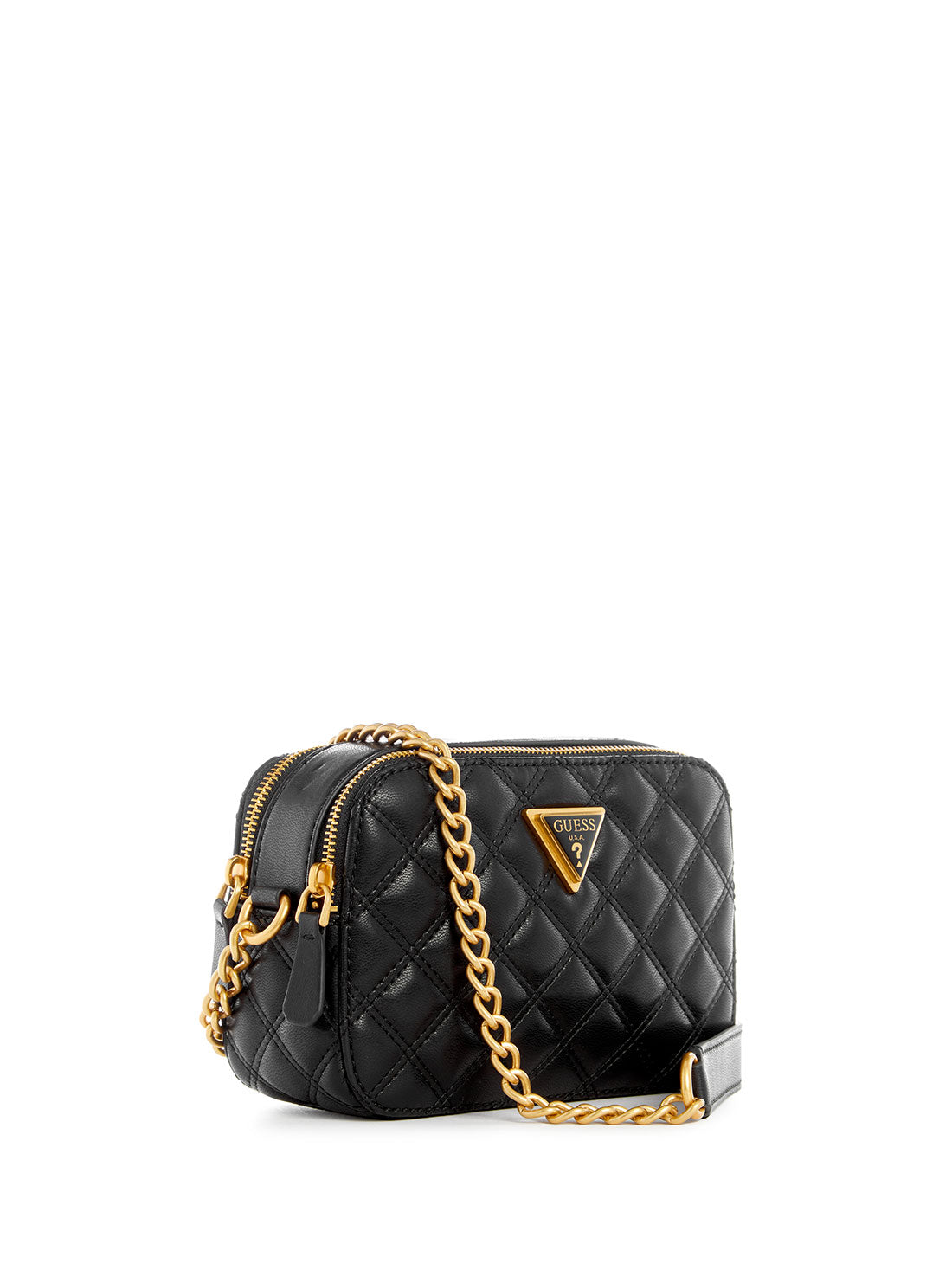 GUESS Women's Black Giully Crossbody Camera Bag QA874814 Front Side View
