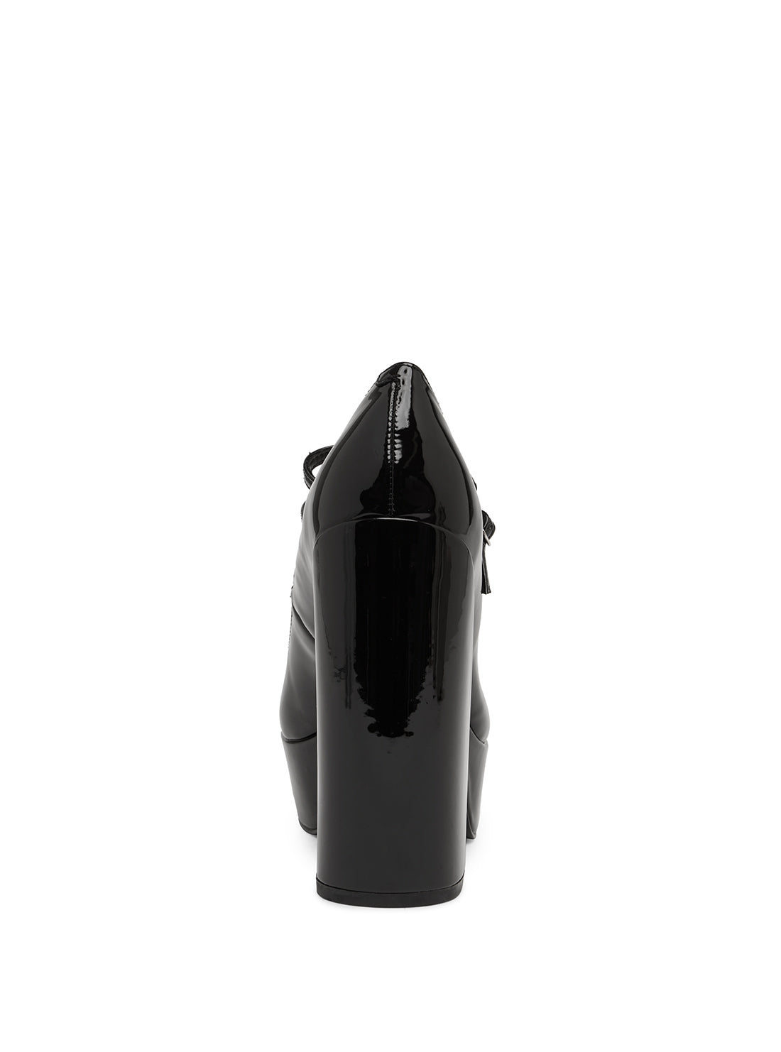 GUESS Women's Black Patent Callyna Heels CALLYNA Back View