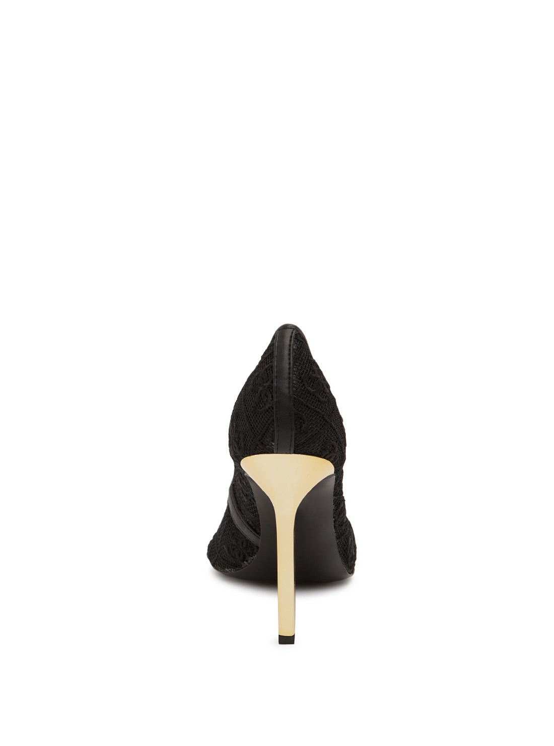 GUESS Women's Black Seannay Logo Pumps SEANNAY Back View