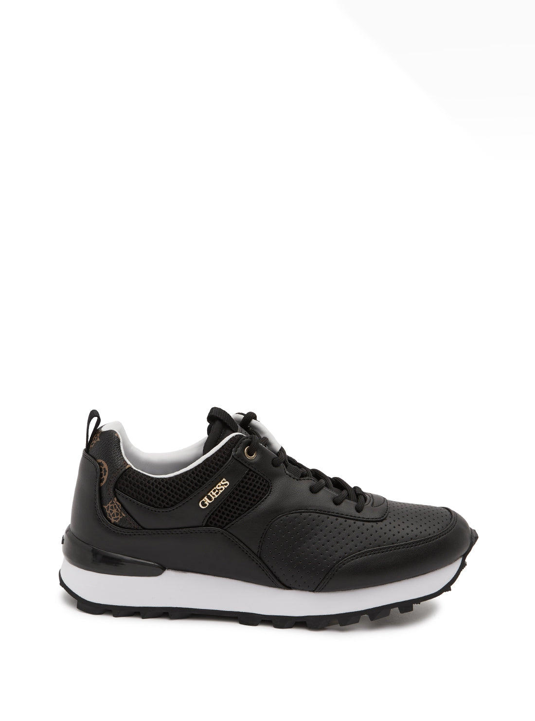 GUESS Women's Black Selvie Low Top Sneakers SELVIE2-A Side View