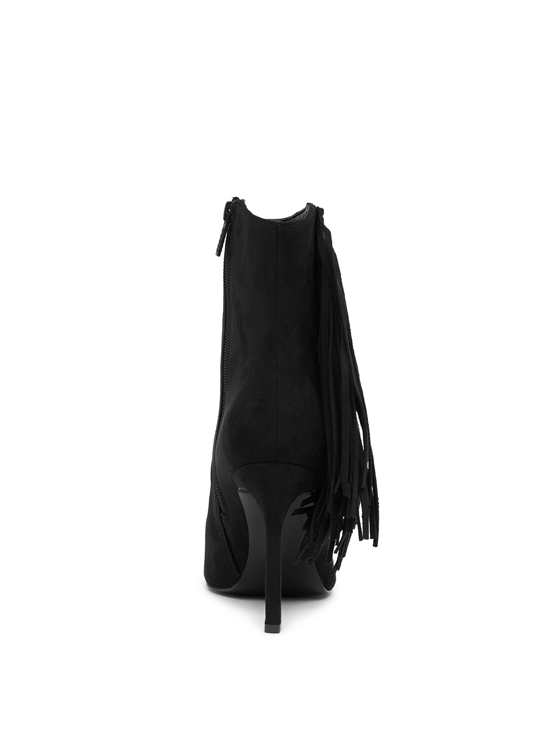GUESS Women's Black Sidone Suede Boots SIDONE Back View