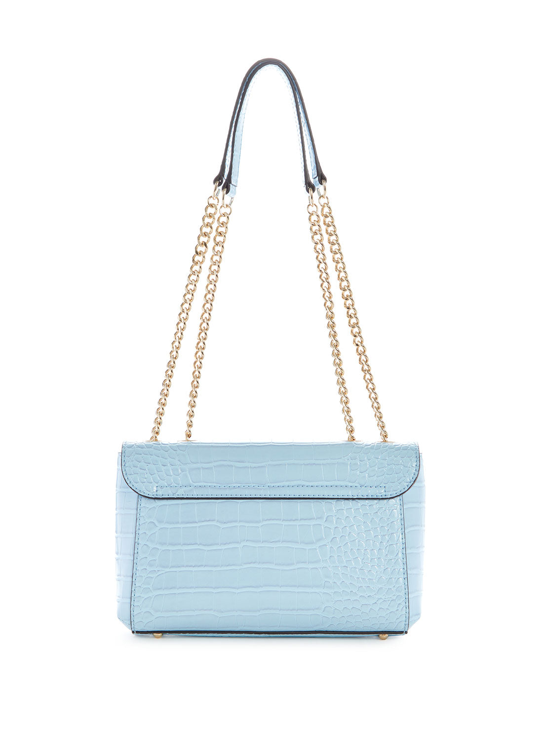 GUESS Women's Blue Nell Croco Crossbody Bag CG873621 Back View