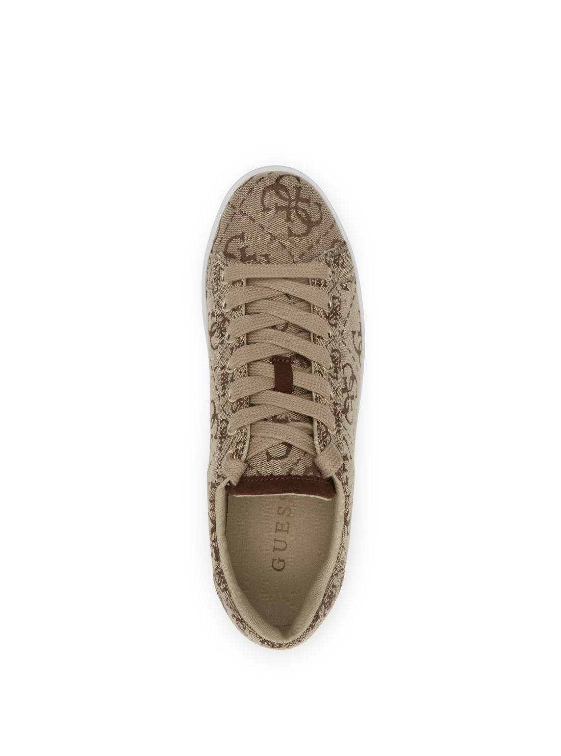 GUESS Women's Brown Logo Rosalia Low Top Sneakers ROSALIA Top View