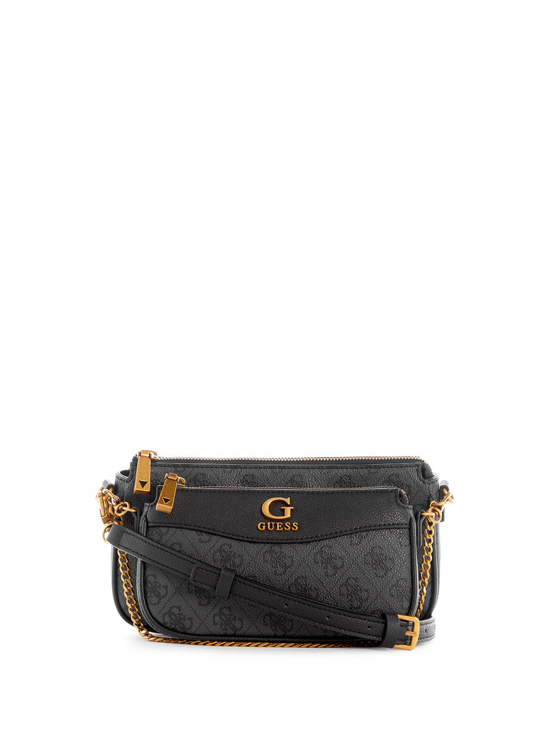 GUESS Women's Coal Logo Nell Crossbody Pouch Bag SB873570 Front View