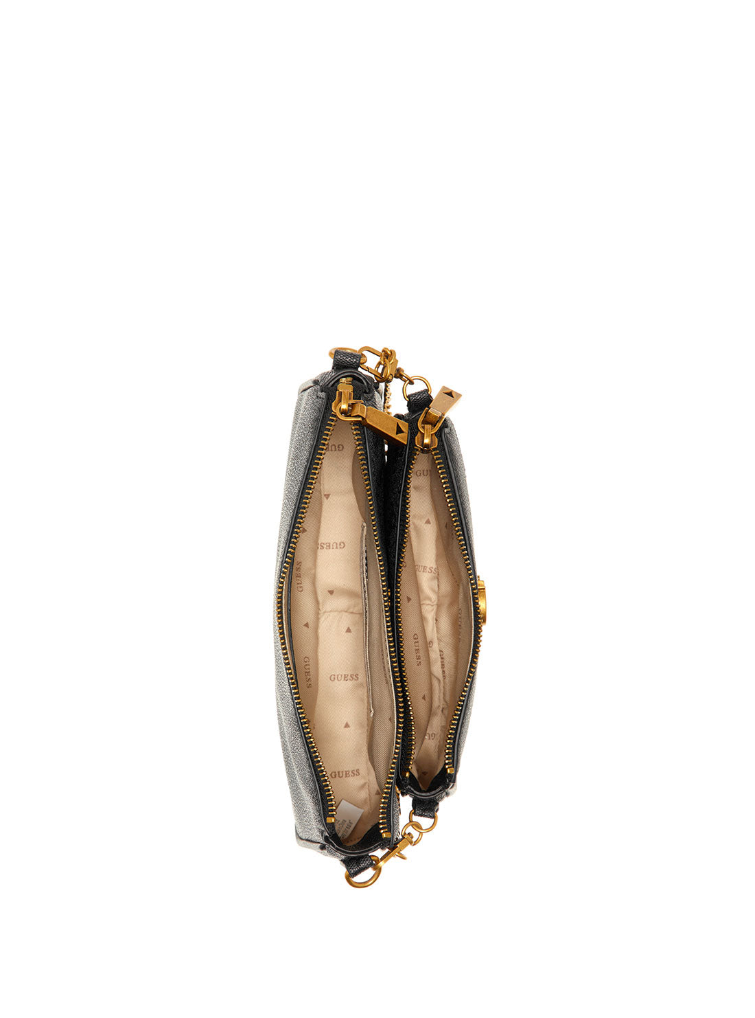 GUESS Women's Coal Logo Nell Crossbody Pouch Bag SB873570 Inside View