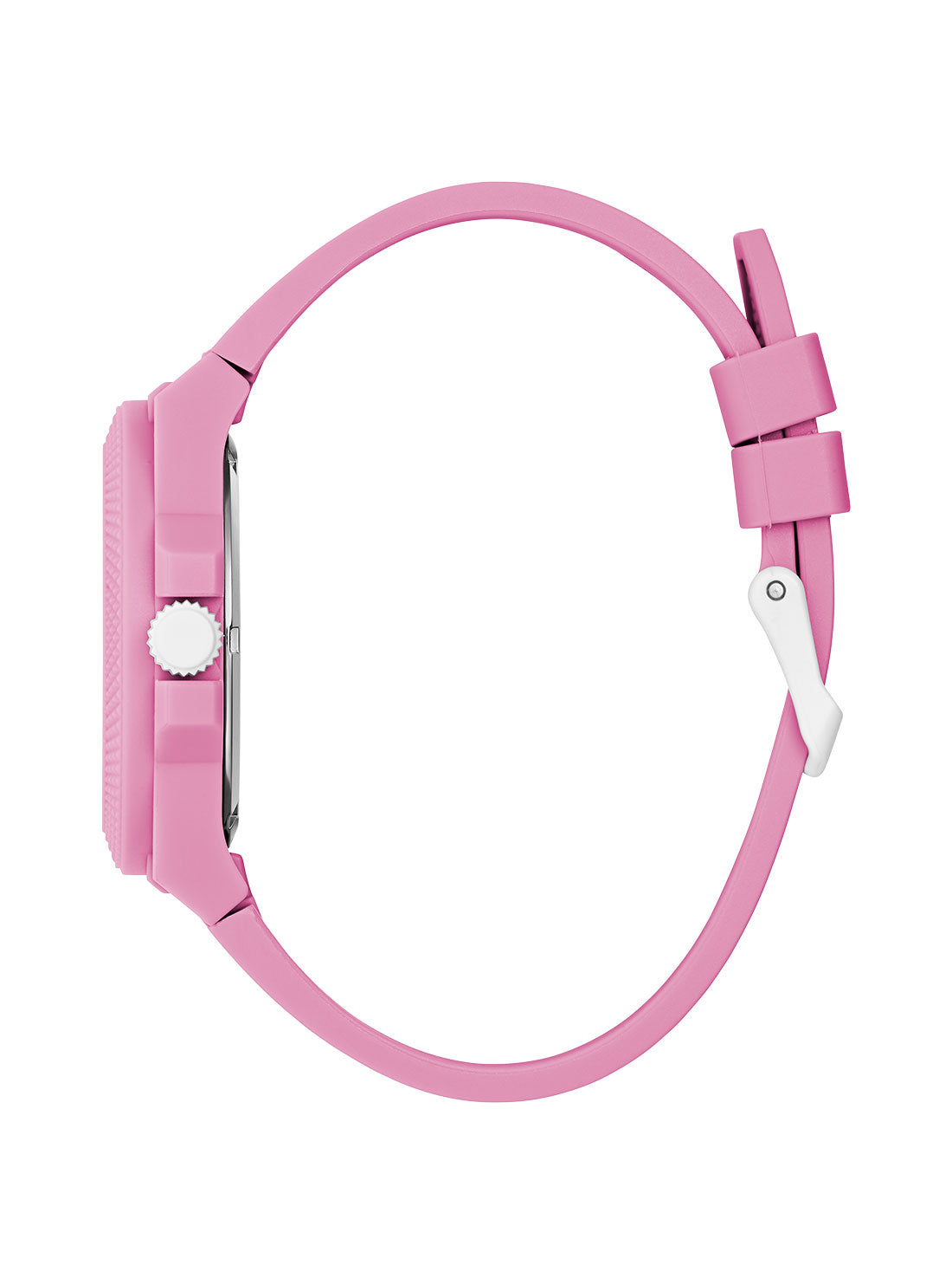 GUESS Women's Eco Pink Outspoken Nylon Watch GW0587L3 Side View