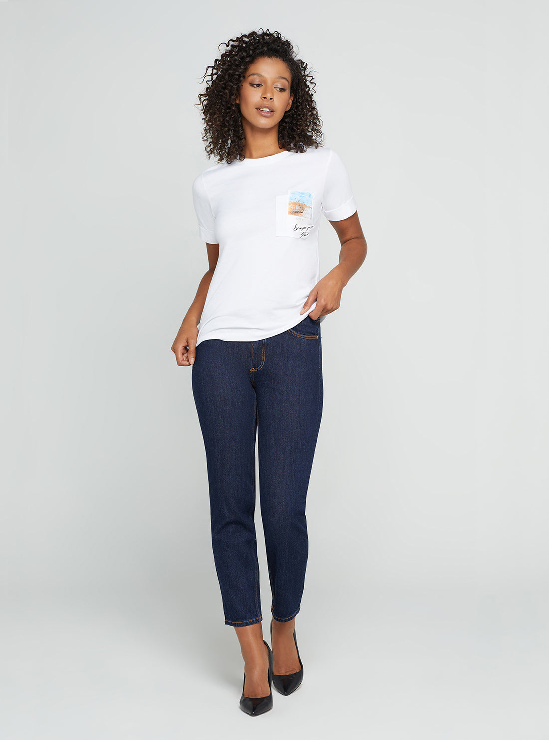 GUESS Women's Eco White Gisela T-Shirt W2BI08I3Z14 Full View