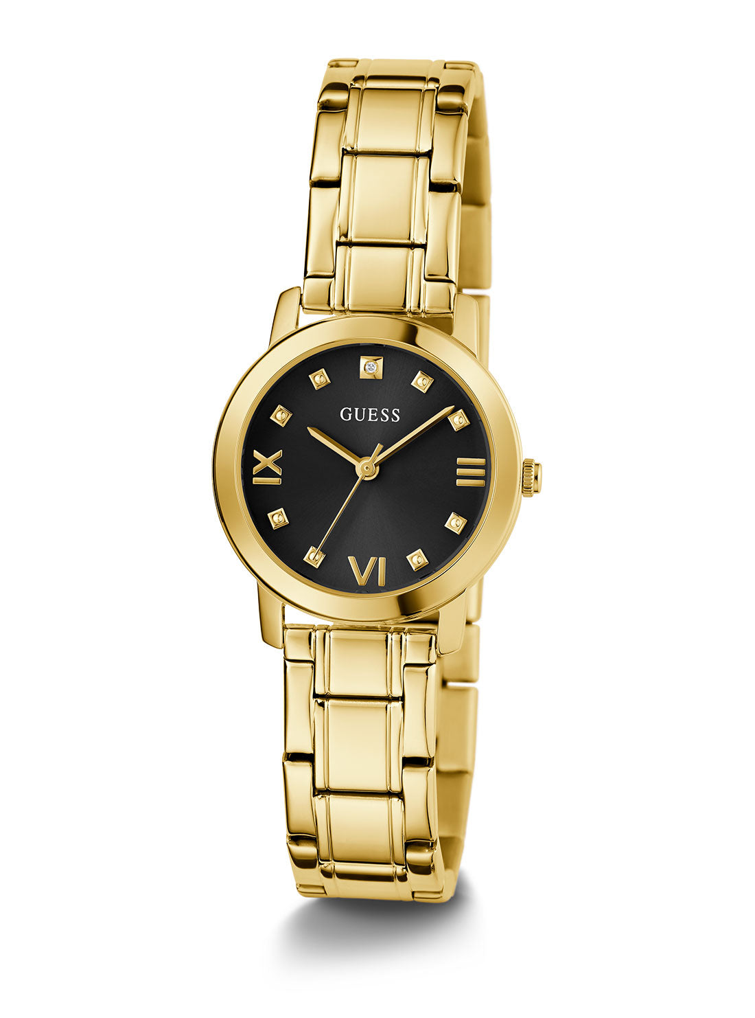 GUESS Women's Gold Black Melody Watch GW0532L4 Full View