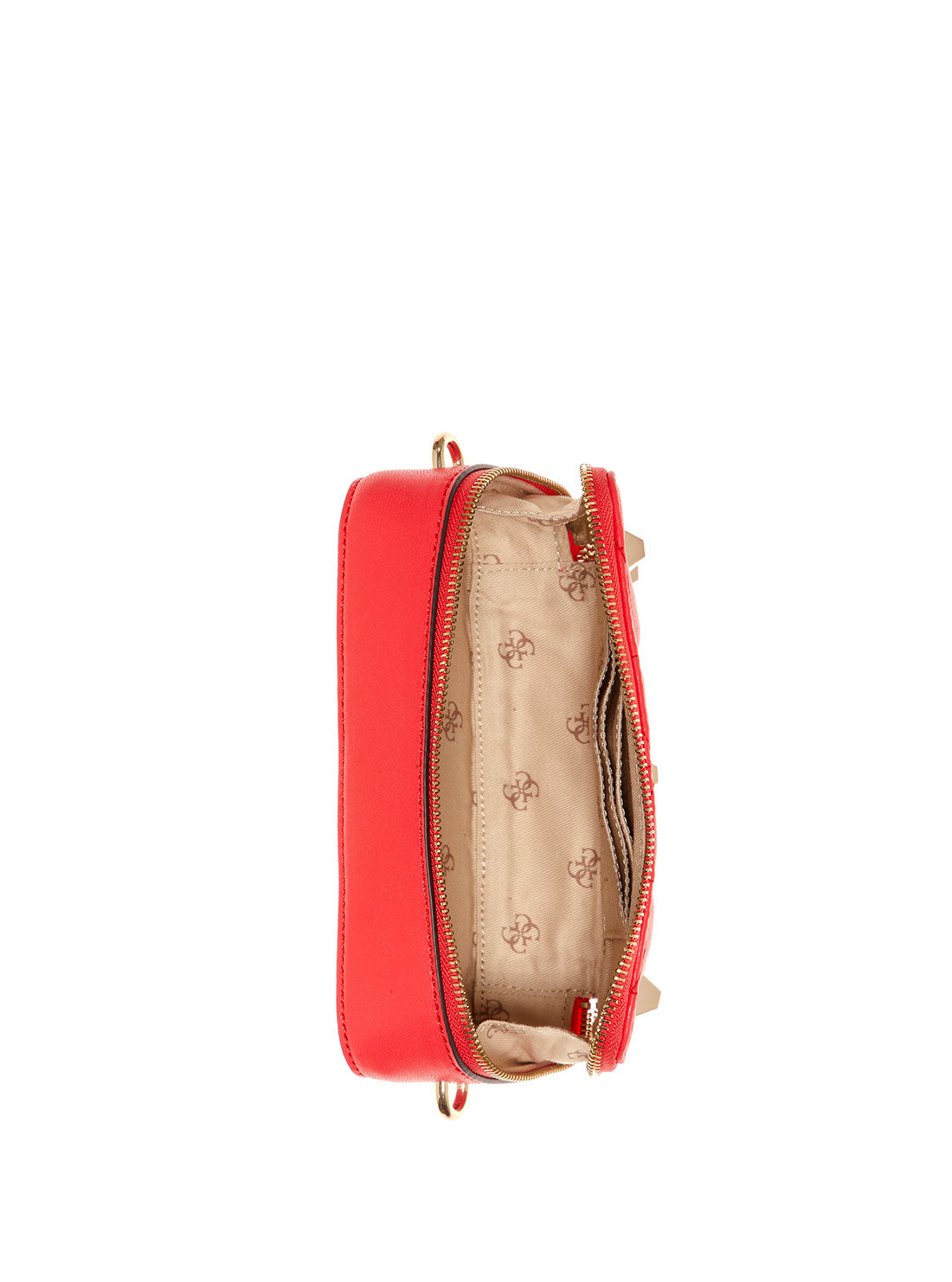 GUESS Women's Red Brera Studded Mini Crossbody Camera Bag QG840472 Inside View