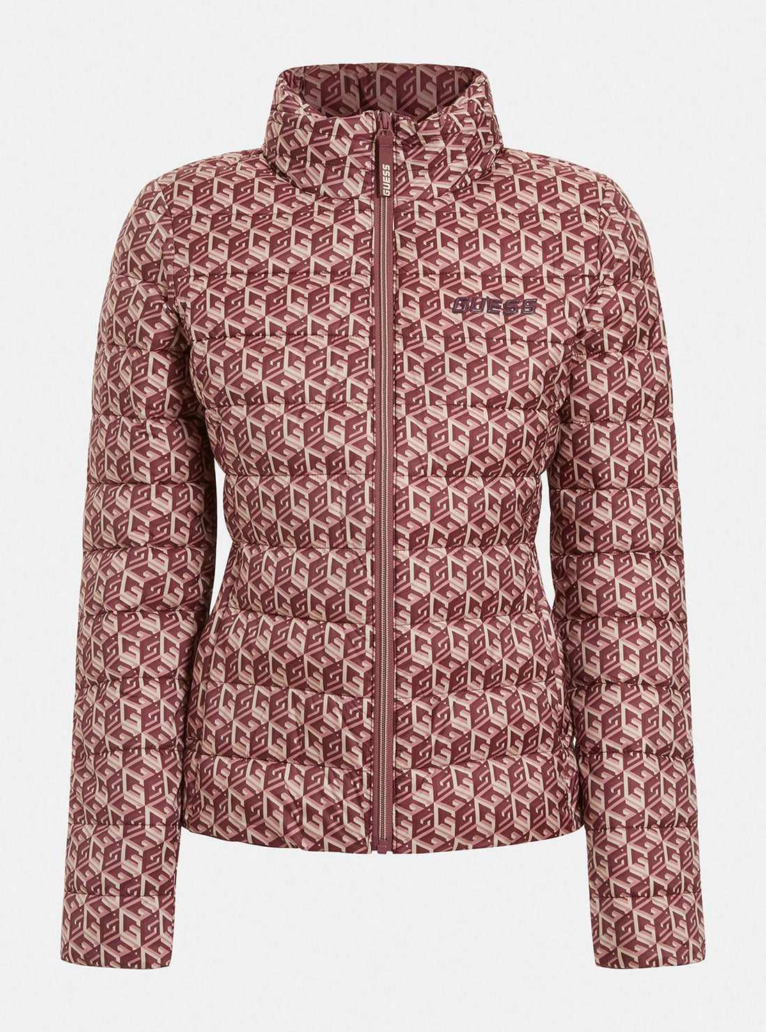 GUESS Women's Red G Cube Eireen Active Puffer Jacket V2BL06WEYT0 Ghost View