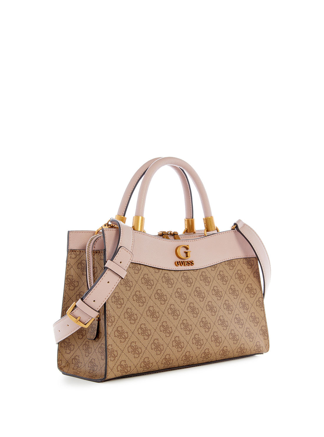 GUESS Women's Rose Logo Nell Small Girlfriend Satchel SB873506 Front Side View