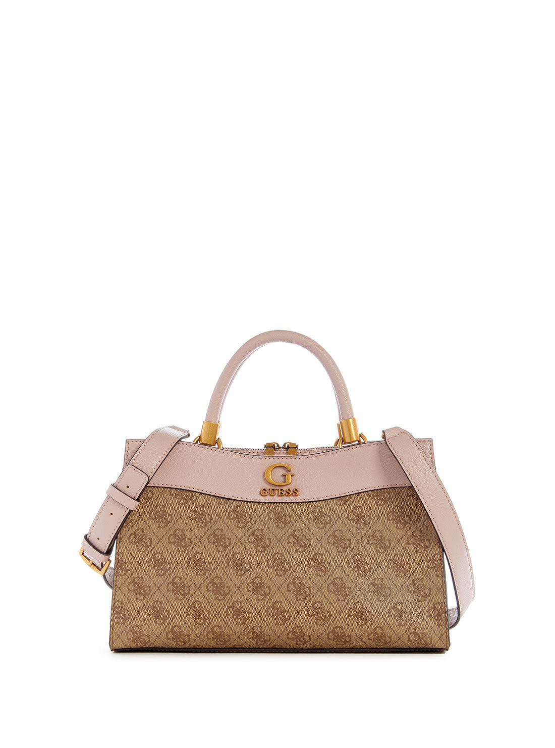 GUESS Women's Rose Logo Nell Small Girlfriend Satchel SB873506 Front View