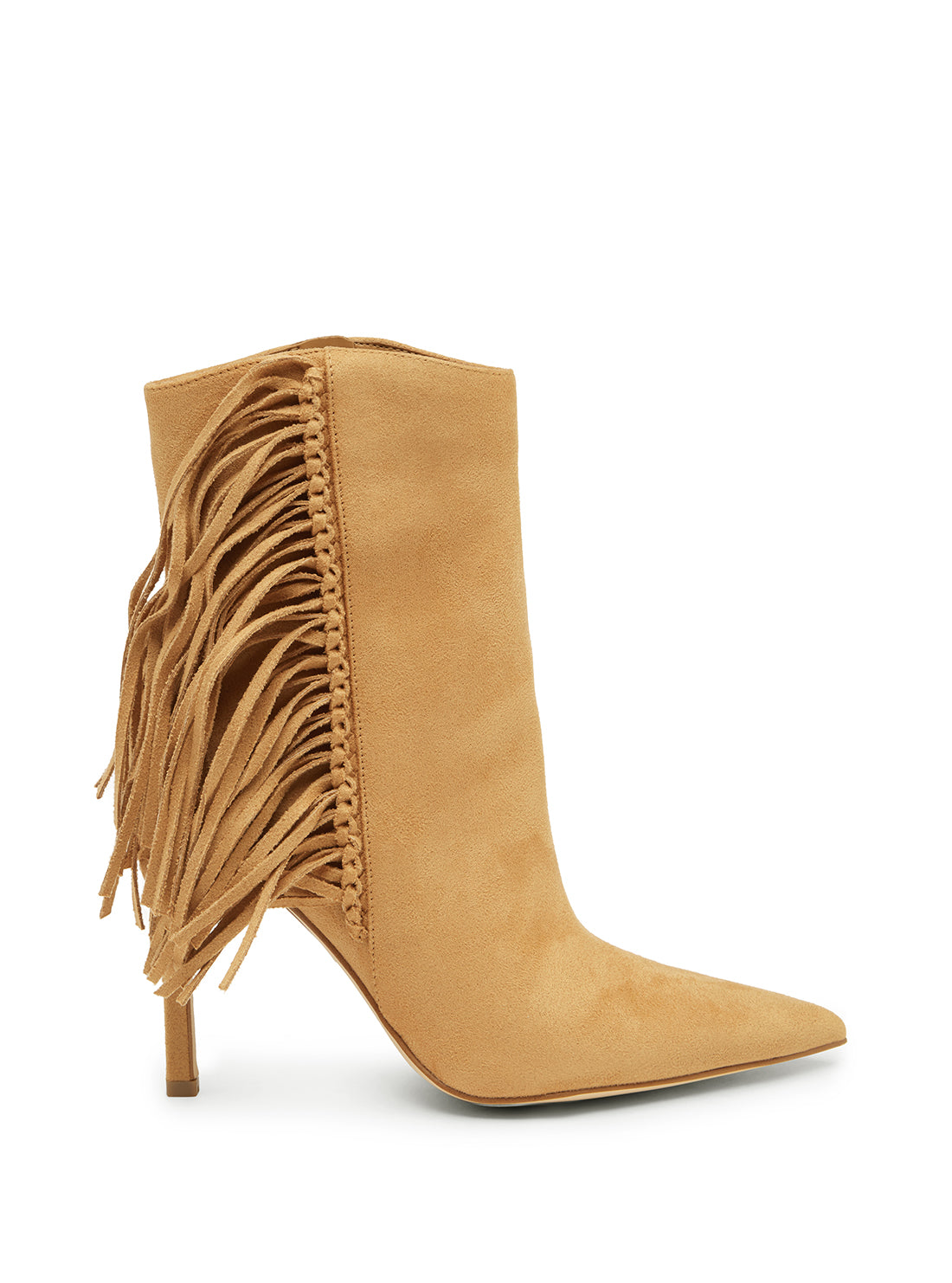 GUESS Women's Tan Sidone Suede Boots SIDONE Side View