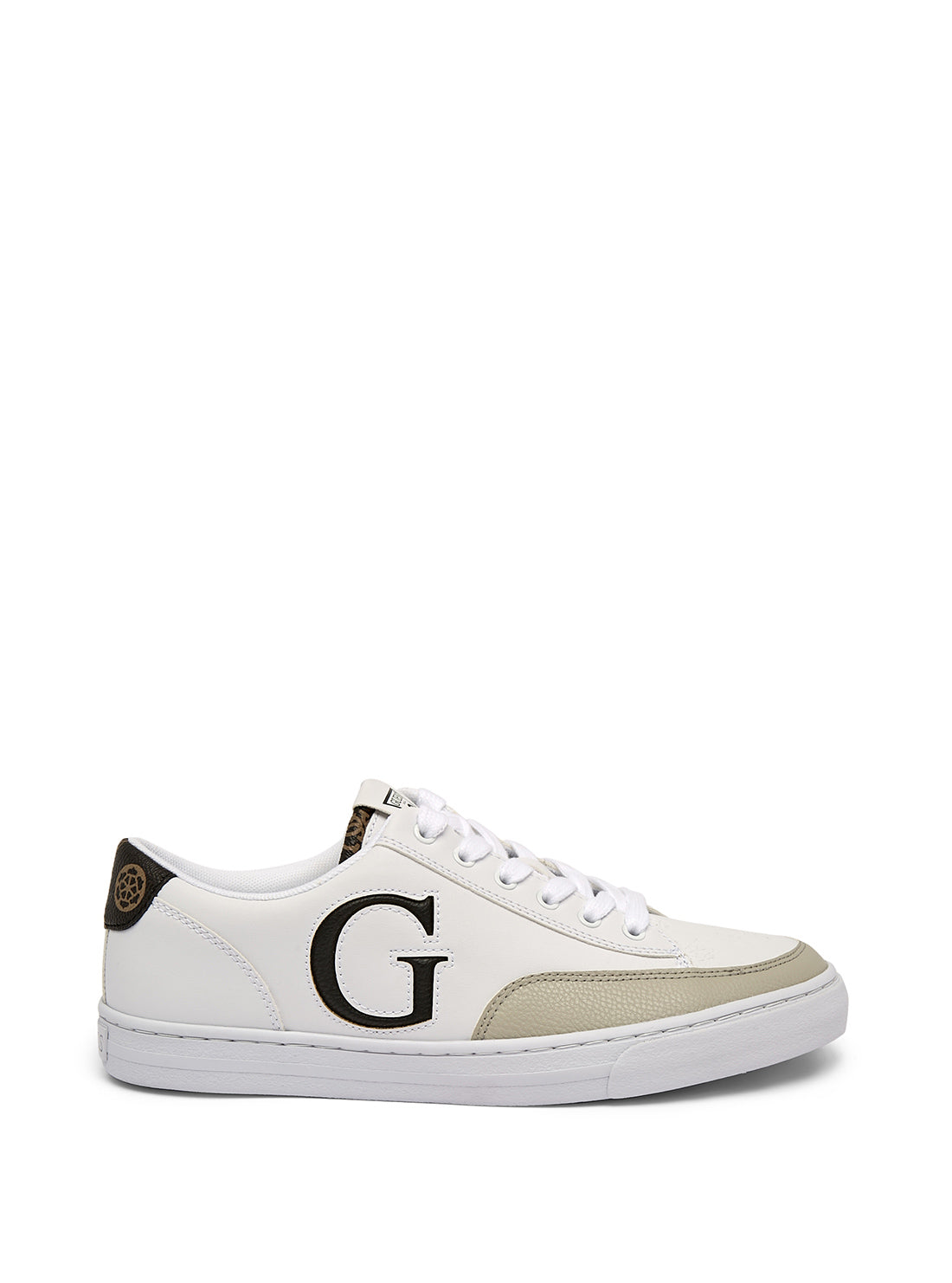 GUESS Women's White Arania Low Top Sneakers ARANIA Side View