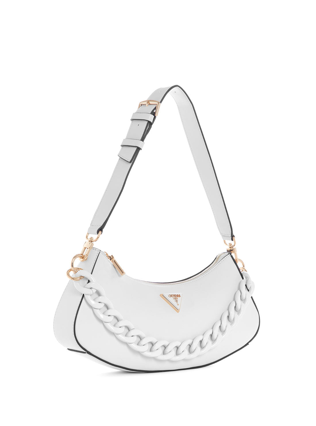 GUESS Women's White Corina Shoulder Bag VP876618 Angle View