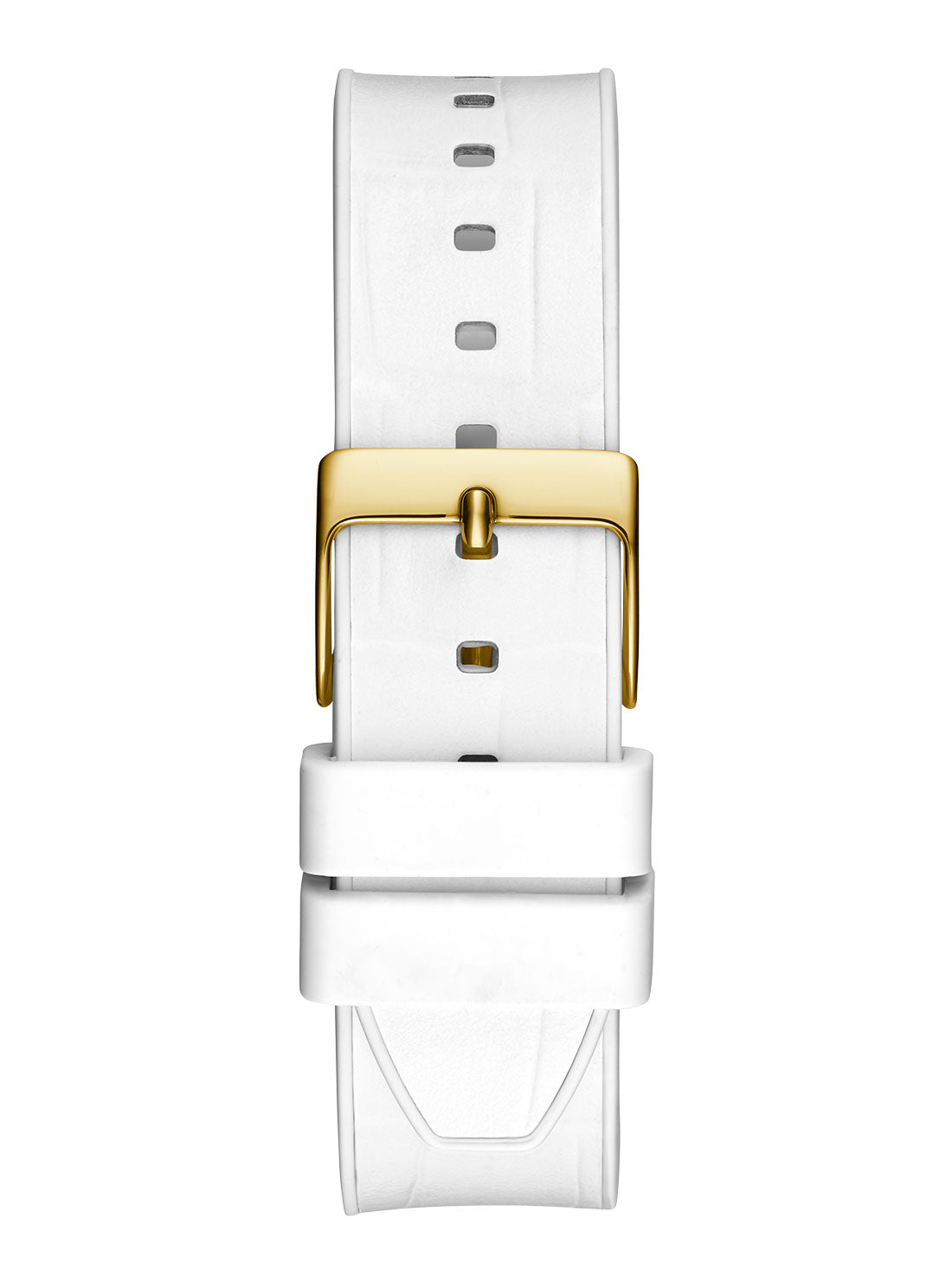 GUESS Women's White Irridescent Fusion Silicone Watch GW0553L2 Back View
