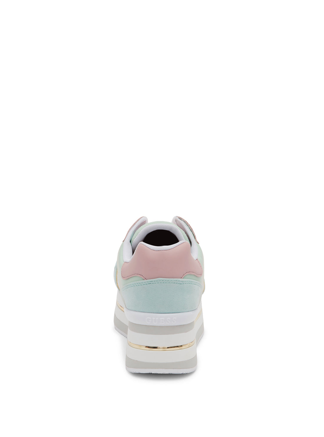 GUESS Women's White Multi Harinna Low Top Sneakers HARINNA3 Back View